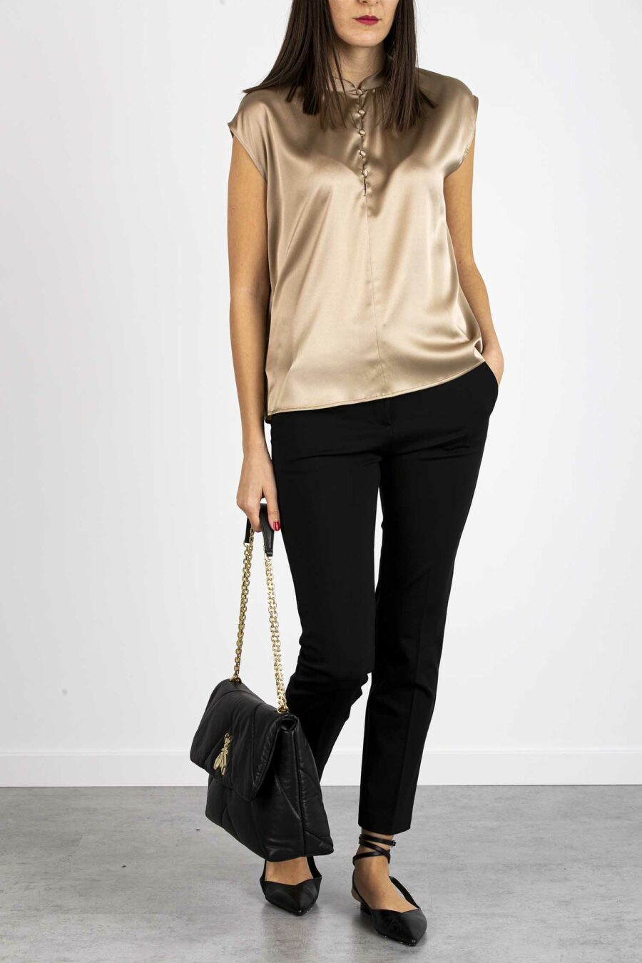 PINKO-BLUSA SATIN-PKBRUGHERIO BEIGE