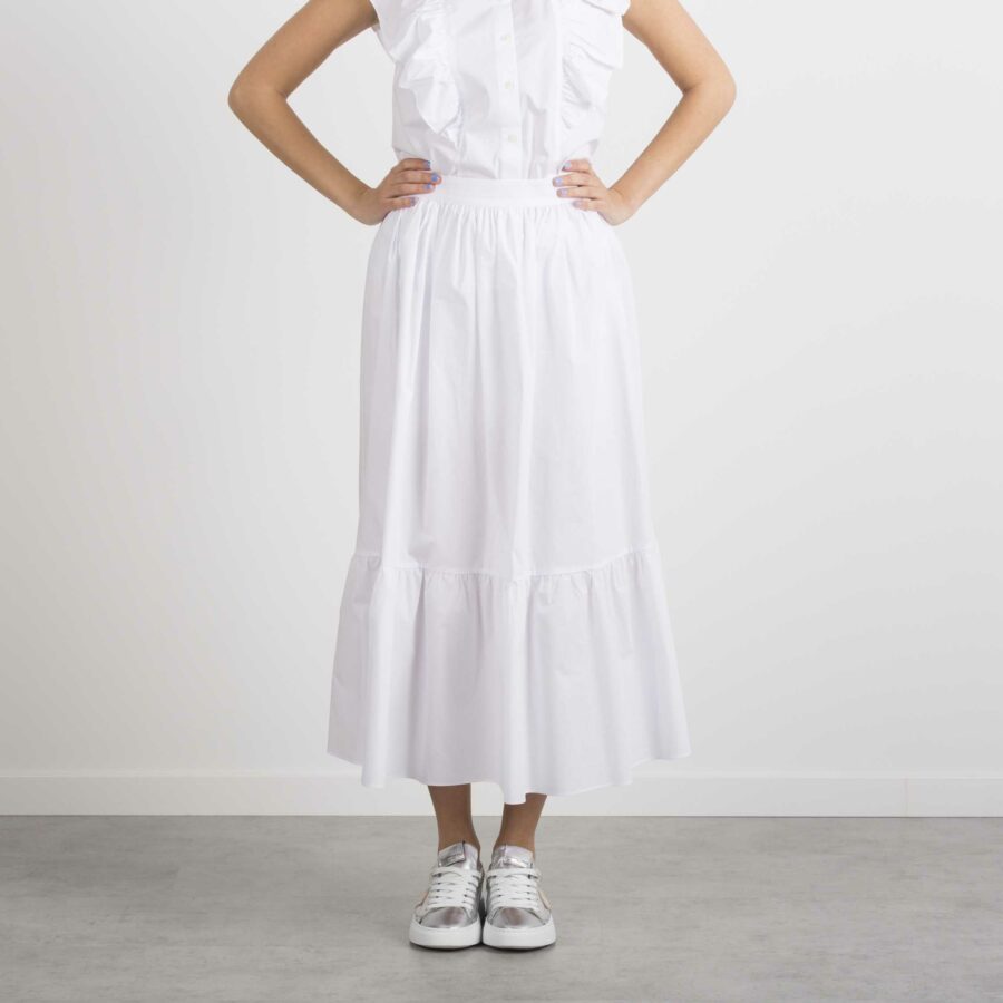PATRIZIA PEPE-GONNA-PP2G0807A9B9 BIANCO