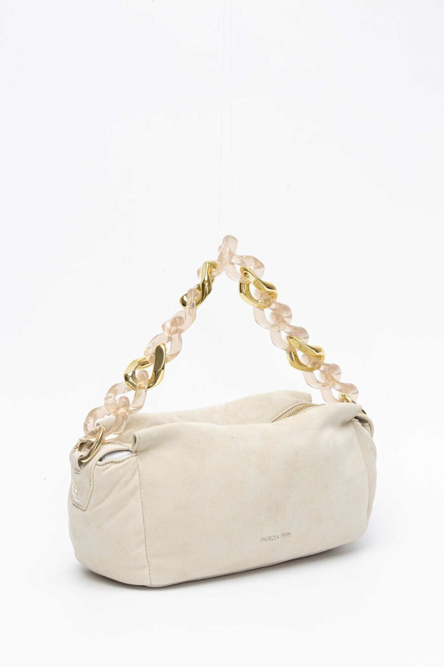 PATRIZIA PEPE-BORSA TOUCH MAXICHAIN SUEDE-PP8B0275L013 DEEP