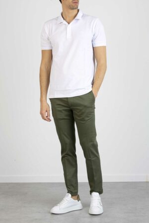 SUN68-POLO COLD DYE DETAILS EL.-SNA32103 BIANCO
