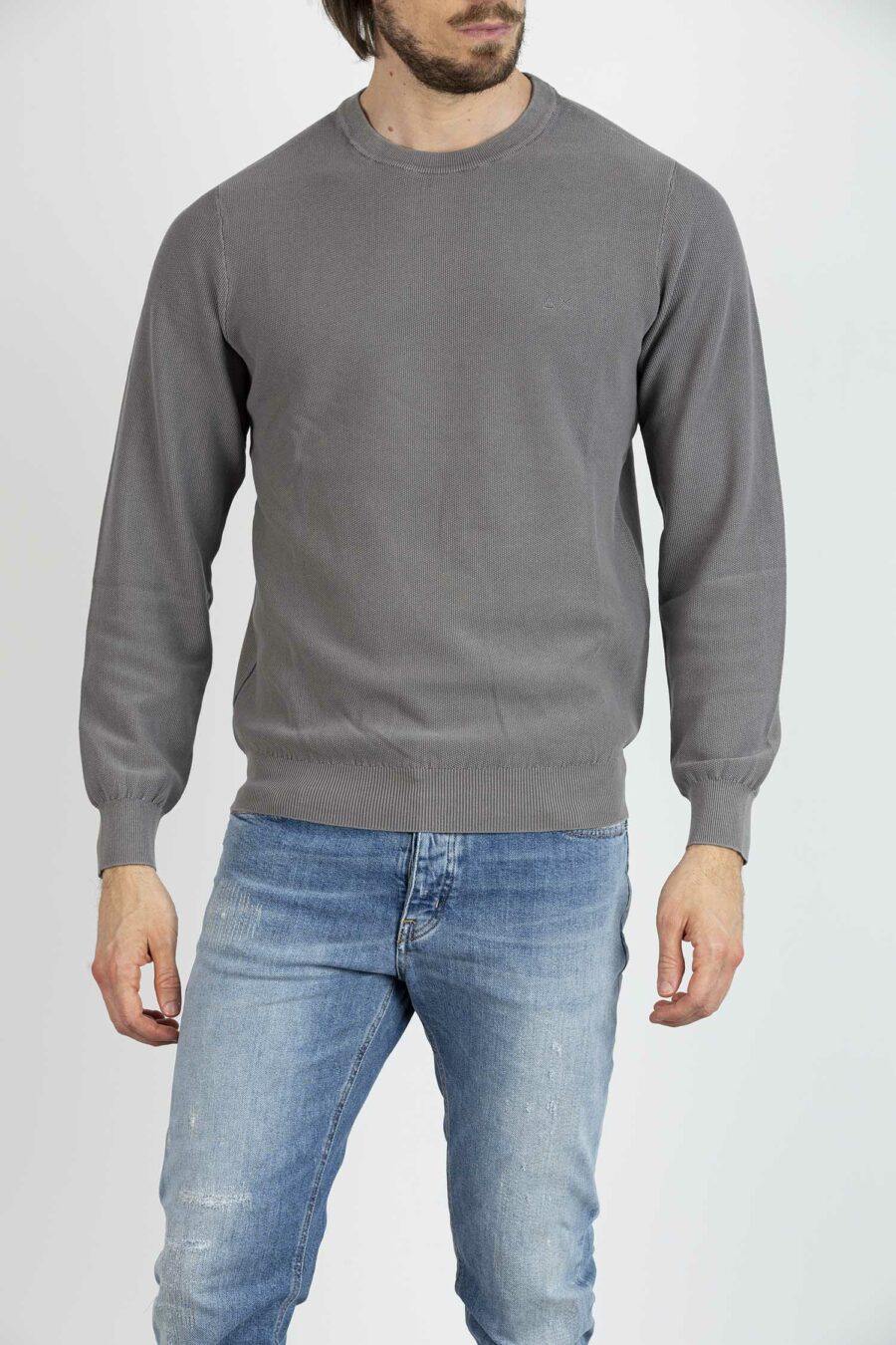 SUN68-MAGLIA ROUND VINTAGE-SNK32115 CENERE