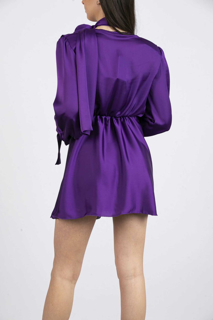 TWENTY FOURHAITCH-ABITO CORTO IN SATIN-TWENIRVANA VIOLA