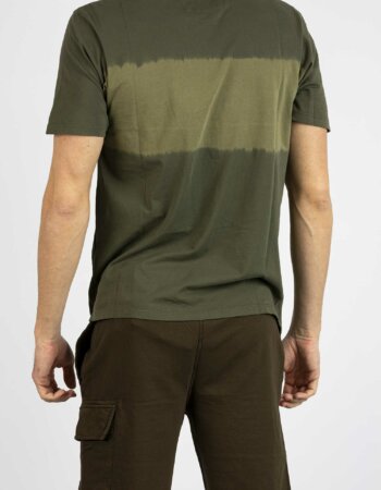 CP COMPANY-T-SHIRT IN JERSEY CON LOGO TIE-DYE-CPTS234A005431S OLIVE