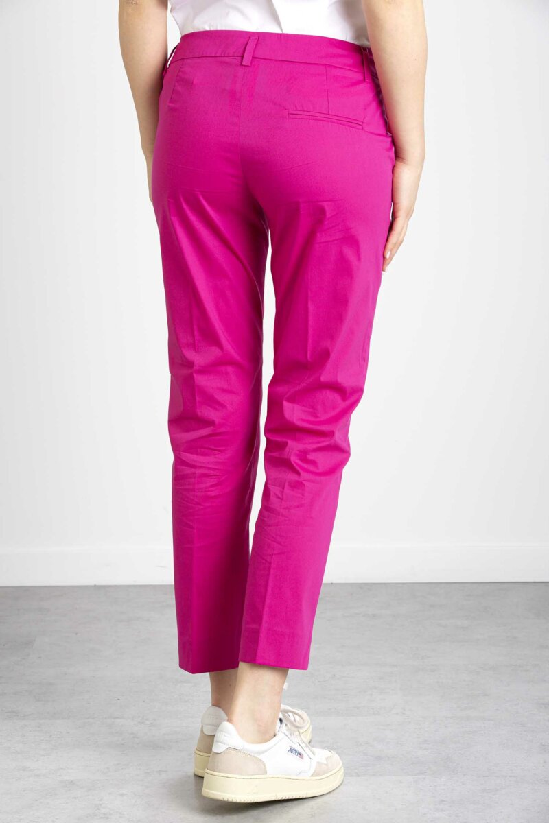 EMME MARELLA-PANTALONE IN POPELINE-EMCOLLE FUXIA