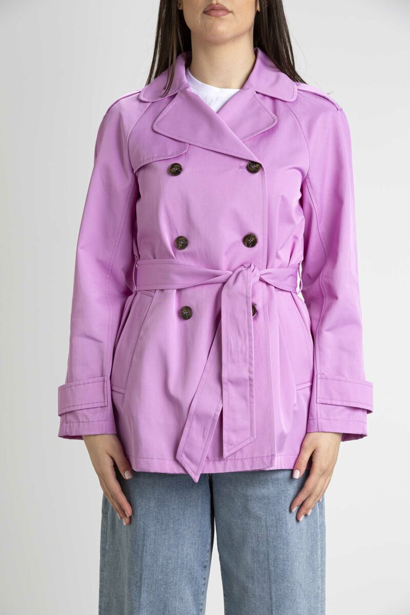 EMME MARELLA-TRENCH IMPERMEABILE-EMWEST ROSA