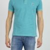 STONE ISLAND-POLO PIQUET TINTO IN CAPO-ST22S67P2 ACQUA