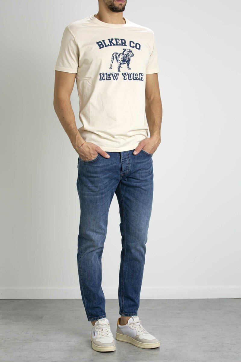 BL'KER VINTAGE CLOTHING-T-SHIRT STAMPA-BLKG0024 BEIGE