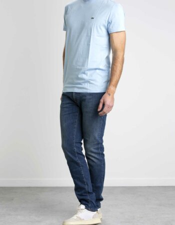 LACOSTE-T-SHIRT BASIC-LCTH6709P23 CIELO