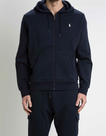 RALPH LAUREN-FELPA ZIP CAPPUCCIO-RL888282 NAVY