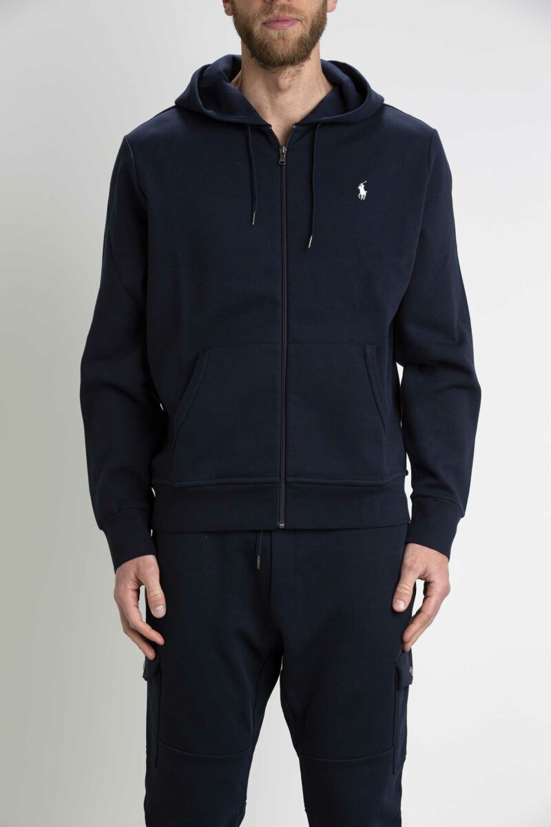 RALPH LAUREN-FELPA ZIP CAPPUCCIO-RL888282 NAVY