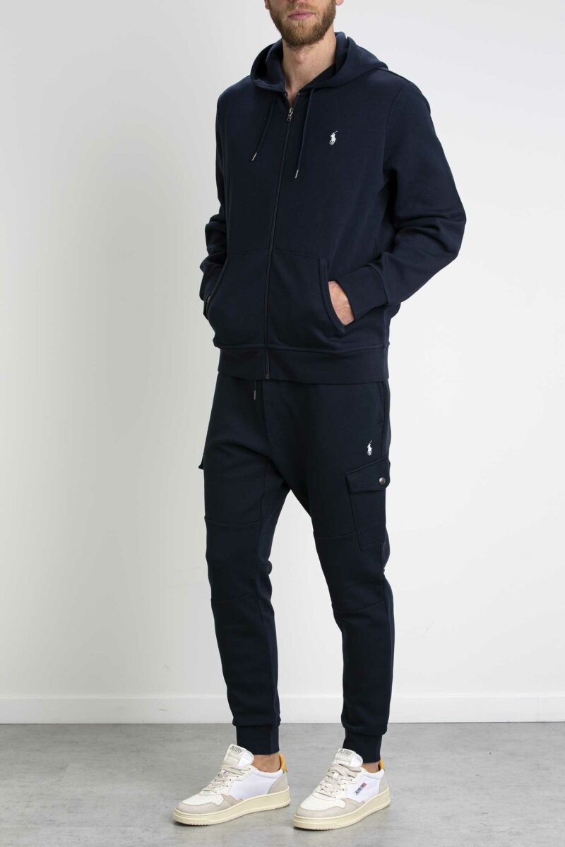 RALPH LAUREN-FELPA ZIP CAPPUCCIO-RL888282 NAVY