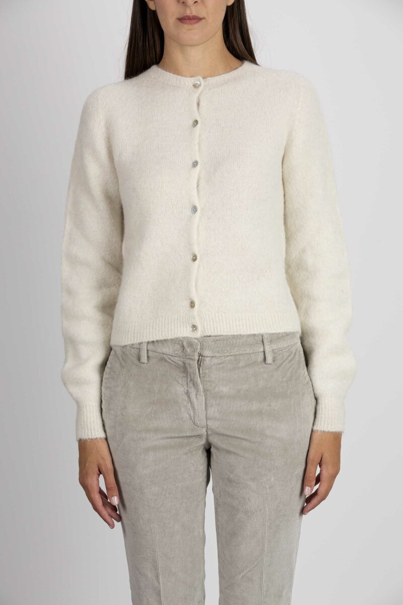 AROVESCIO-CARDIGAN ALPACA F.7-AROW6404 NATURALE