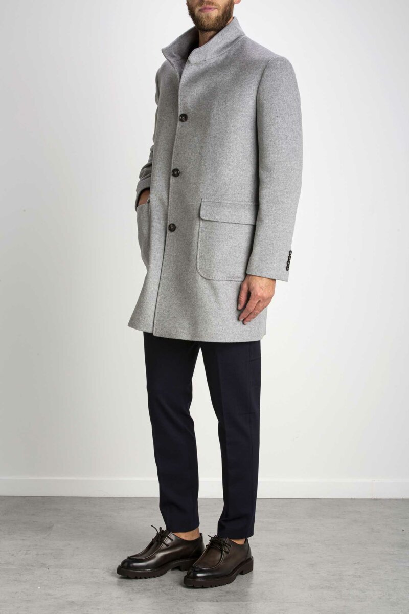 SELECT BOX-CAPPOTTO UOMO LUNGO-CIE22139FODEDRAP GRIGIO