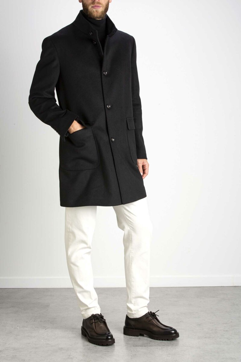 SELECT BOX-CAPPOTTO UOMO LUNGO-CIE22139FODEDRAP NERO