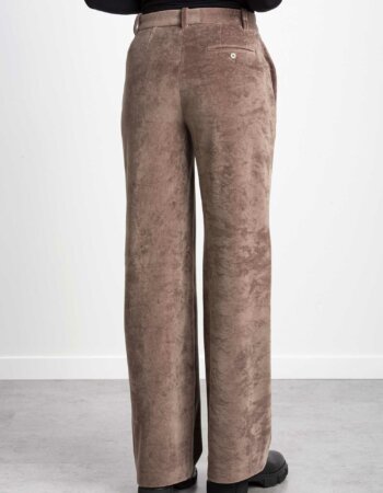 CIRCOLO 1901-PANTALONE LUNGO VELOUR-CIRFD2412 ANTICO