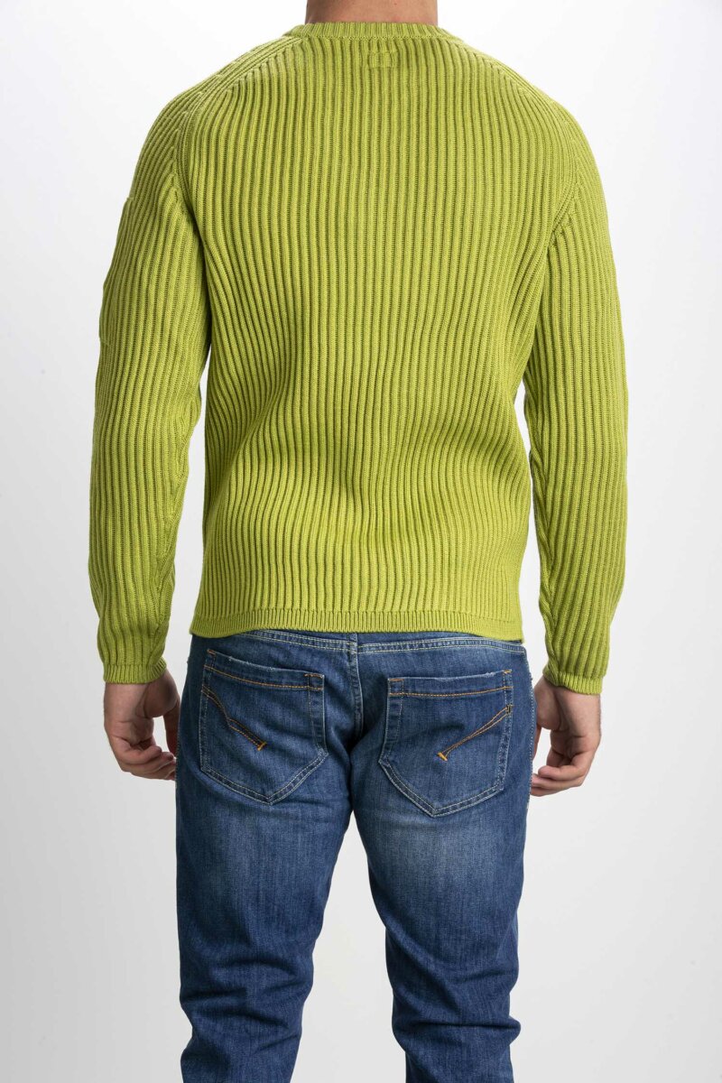 CP COMPANY-MAGLIA CREW NECK IN MERINO WOOL-CPKN204A005292A GOLDEN