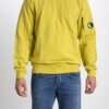 CP COMPANY-FELPA DIAGONAL RAISED FLEECE JUMPER-CPSS022A005086W GOLDEN