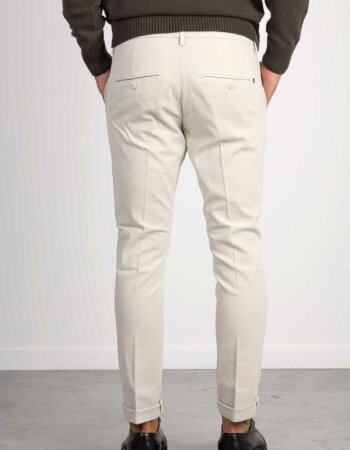 DONDUP-PANTALONE GAUBERT-DDUP235AS0080 ECRU