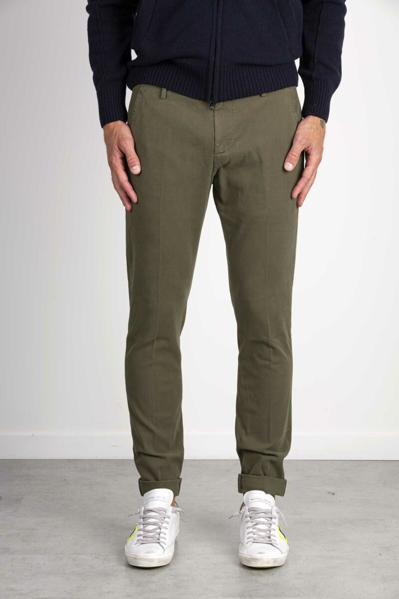 DONDUP-PANTALONE GAUBERT-DDUP235AS0080 VERDE