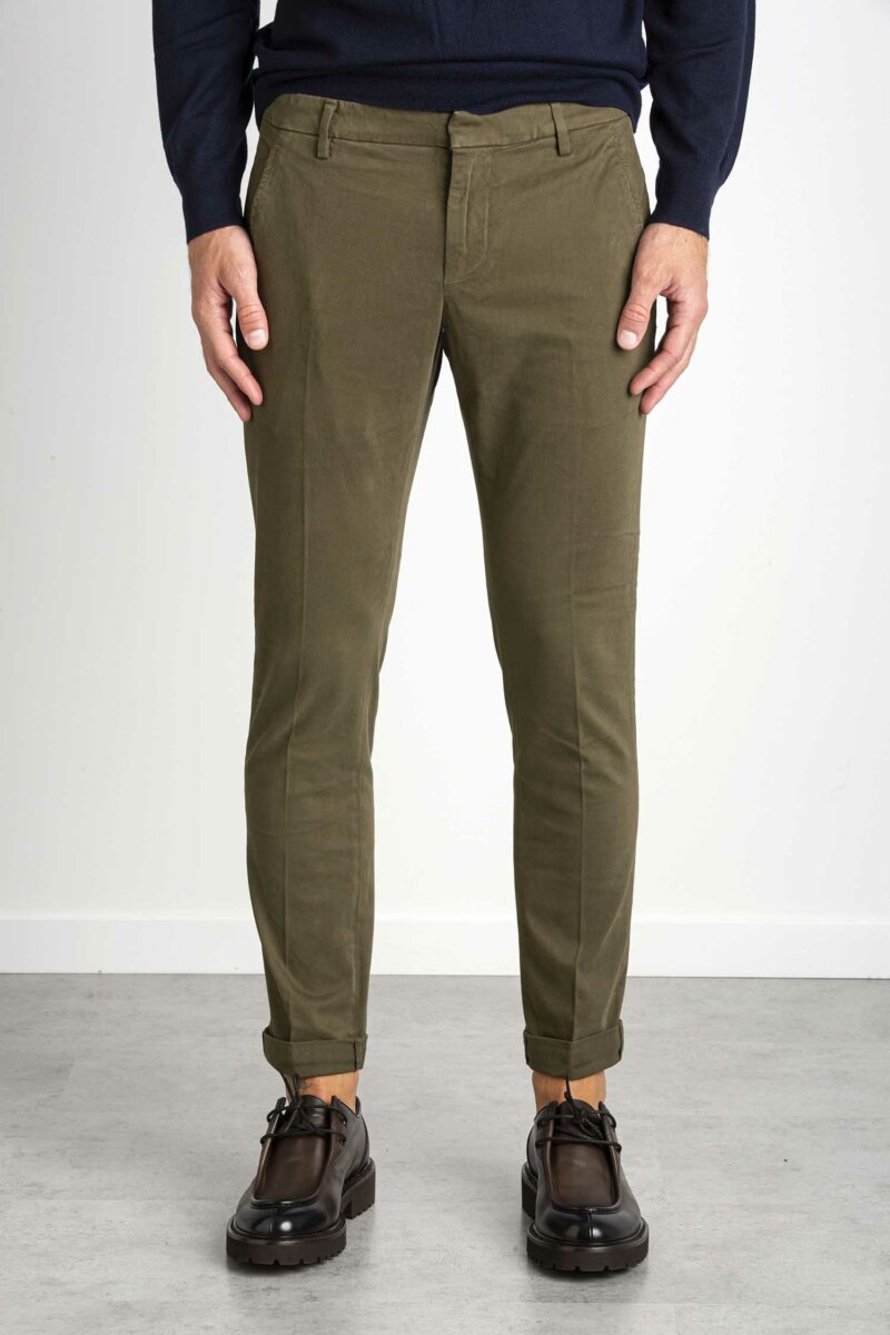 DONDUP-PANTALONE GAUBERT COLOR-DDUP235GSE043PTD VERDE