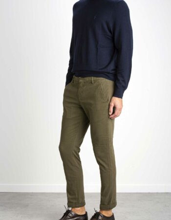 DONDUP-PANTALONE GAUBERT COLOR-DDUP235GSE043PTD VERDE