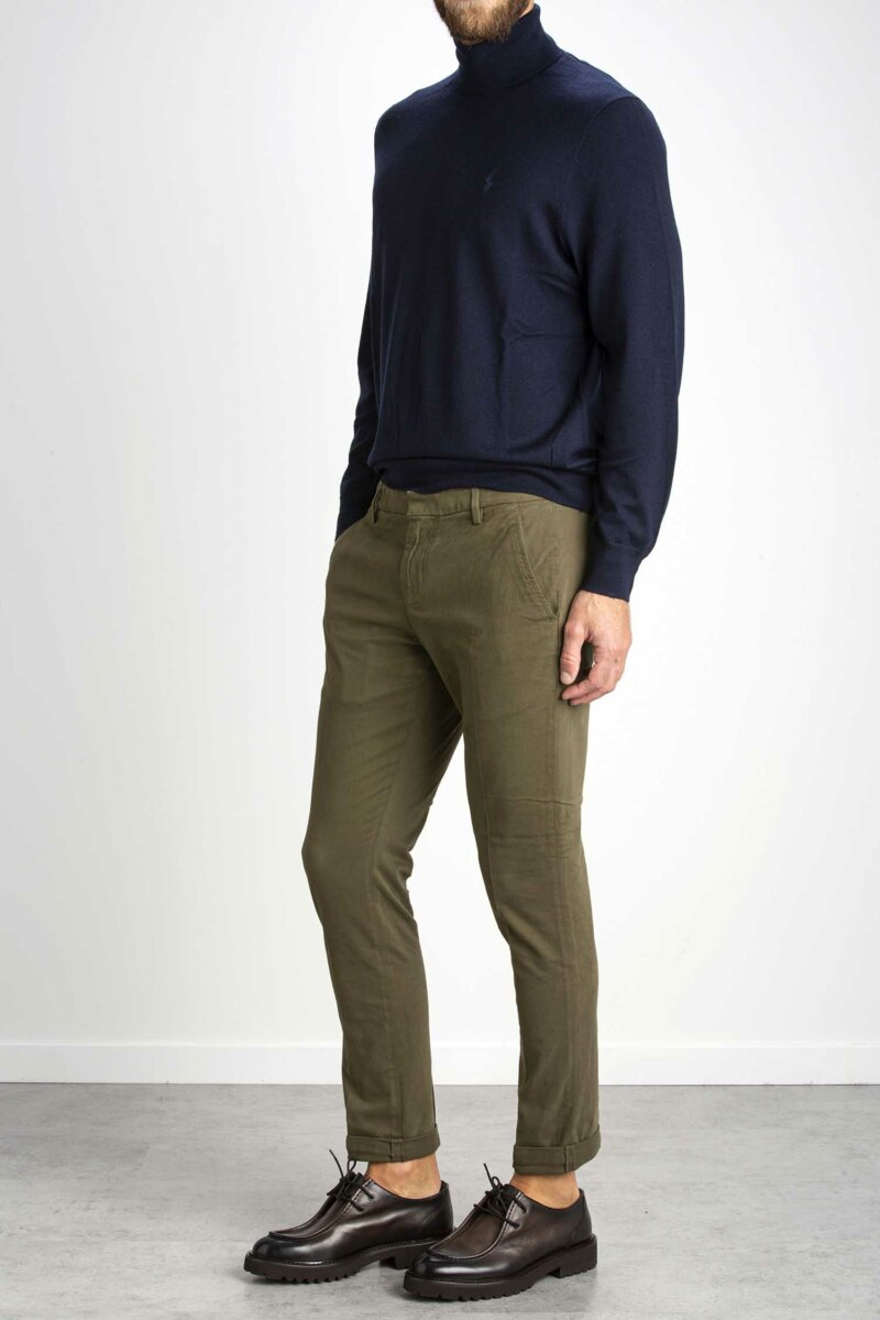 DONDUP-PANTALONE GAUBERT COLOR-DDUP235GSE043PTD VERDE