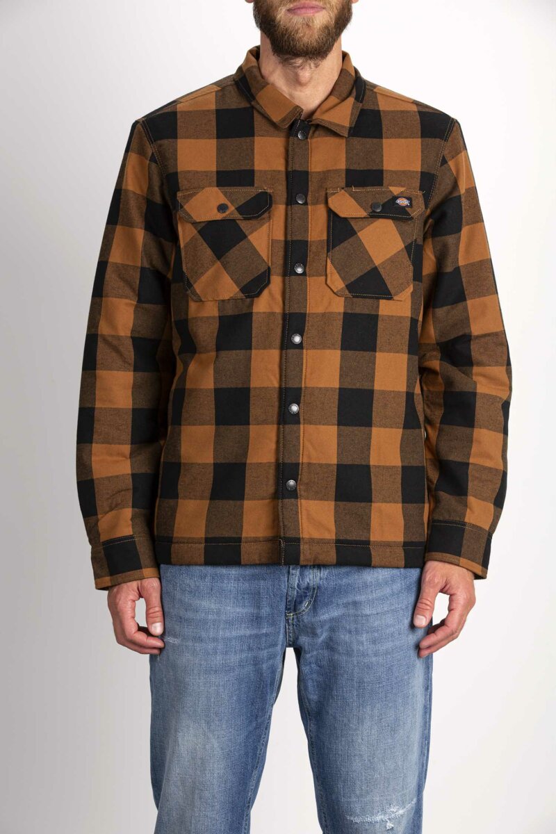 DICKIES-CAMICIA LINED SACRAMENTO-DICDK0A4XGR BROWN