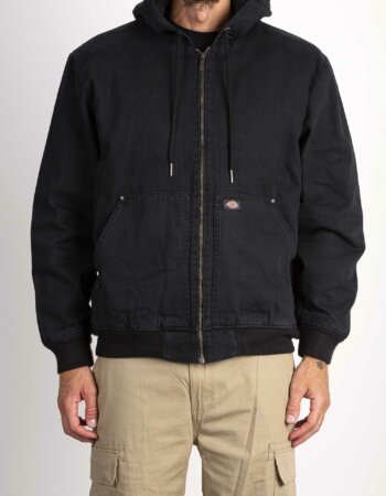 DICKIES-GIACCA HOODED DUCK CANVAS-DICDK0A4XZ3 BLACK