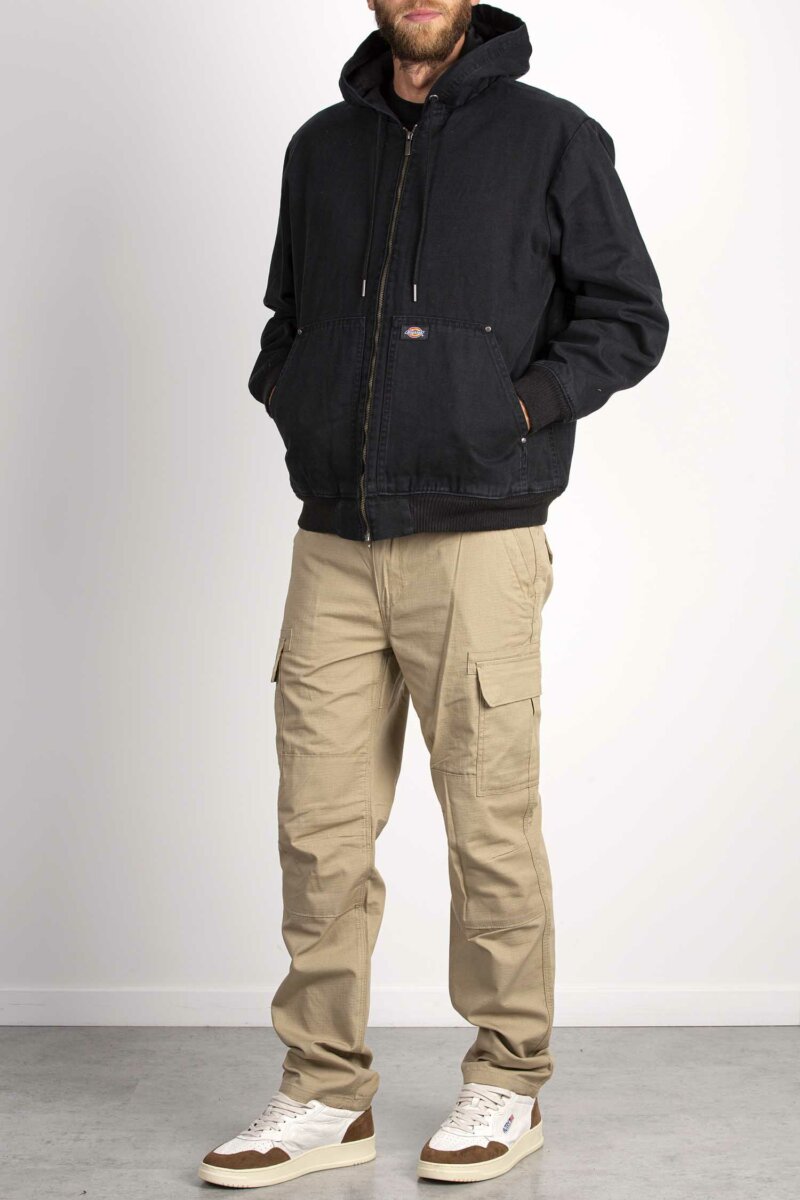 DICKIES-GIACCA HOODED DUCK CANVAS-DICDK0A4XZ3 BLACK