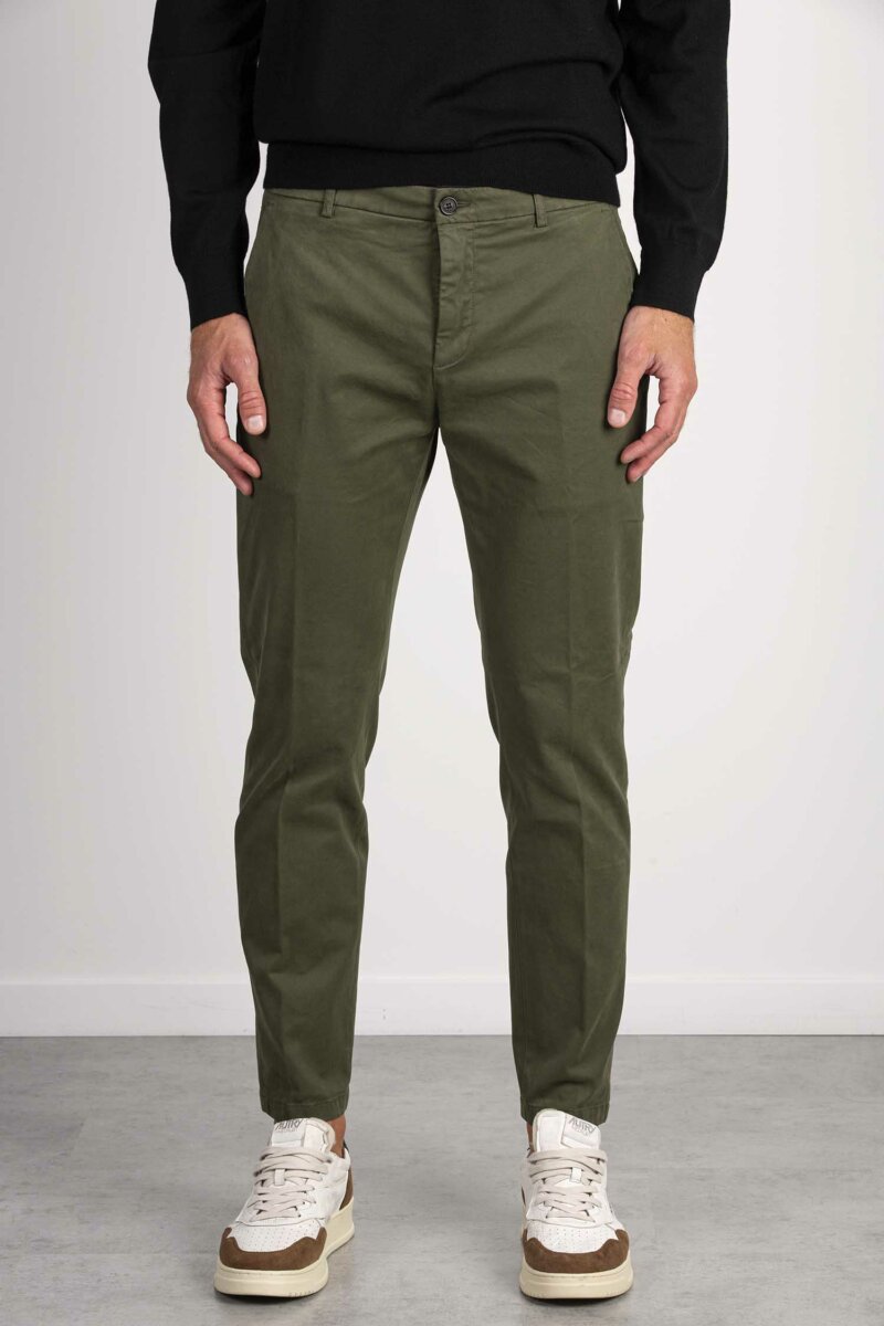 DEPARTMENT FIVE-PANTALONE PRINCE CHINOS CROP-DPUP0051TS0027 MILITARE