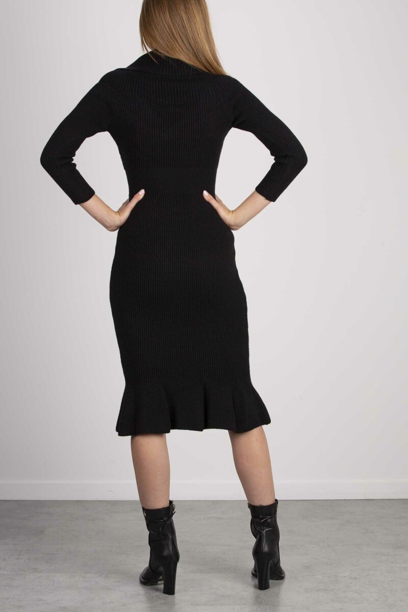 ELISABETTA FRANCHI-ABITO IN MAGLIA MIDI-EFAM04Q36E2 NERO