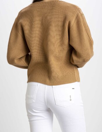 ELISABETTA FRANCHI-MAGLIA TRICOT-EFMK81S27E2 CAMMELLO