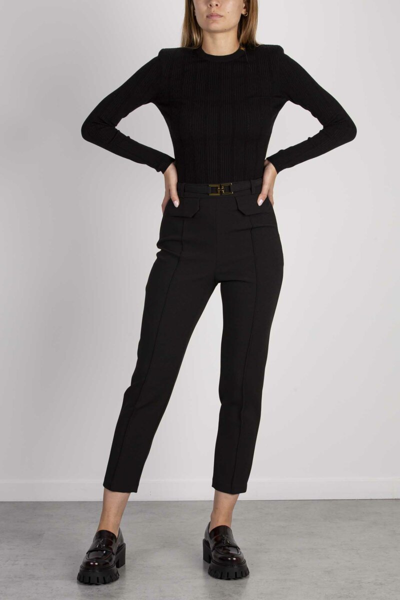 ELISABETTA FRANCHI-MAGLIA TRICOT-EFMK92S36E2 NERO