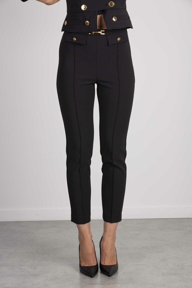 ELISABETTA FRANCHI-PANTALONE ESSENTIAL-EFPA00836E2 NERO