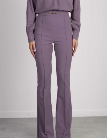 ELISABETTA FRANCHI-PANTALONE A ZAMPA ESSENTIAL-EFPA00936E2 VIOLA