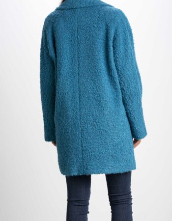 EMME MARELLA-CAPPOTTO BOUCLE'-EMGRAMMO TURCHESE