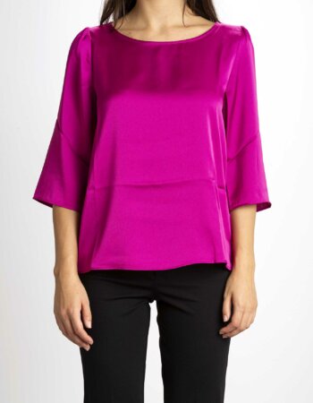 EMME MARELLA-BLUSA IN RASO-EMISIDEA2 FUXIA