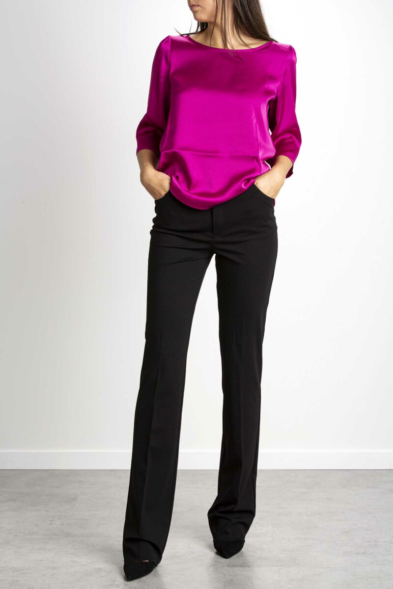 EMME MARELLA-BLUSA IN RASO-EMISIDEA2 FUXIA