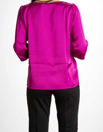 EMME MARELLA-BLUSA IN RASO-EMISIDEA2 FUXIA