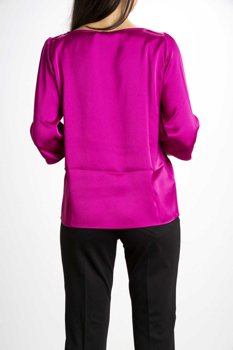 EMME MARELLA-BLUSA IN RASO-EMISIDEA2 FUXIA