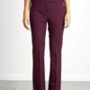 EMME MARELLA-PANTALONE LUNGO IN GABARDINA BISTRETCH-EMPAGLIA BORDEAUX