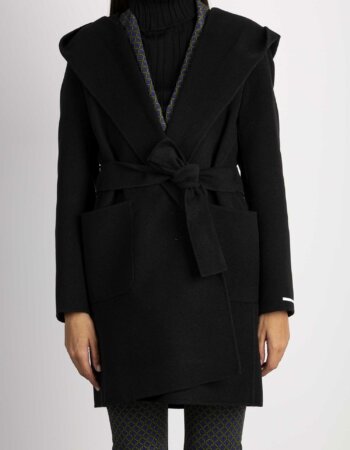 EMME MARELLA-CAPPOTTO DOUBLE-EMPERA NERO