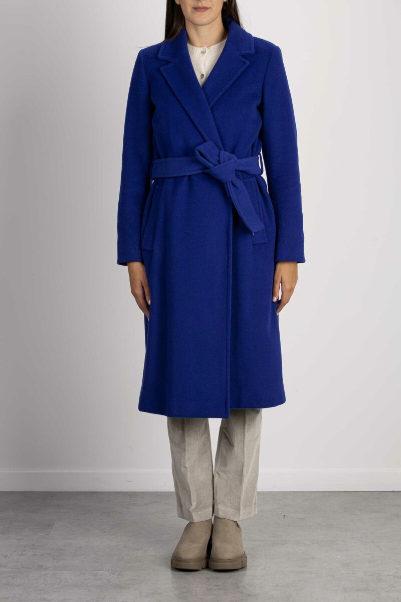 EMME MARELLA-CAPPOTTO VELOUR-EMPERIM BLUETTE