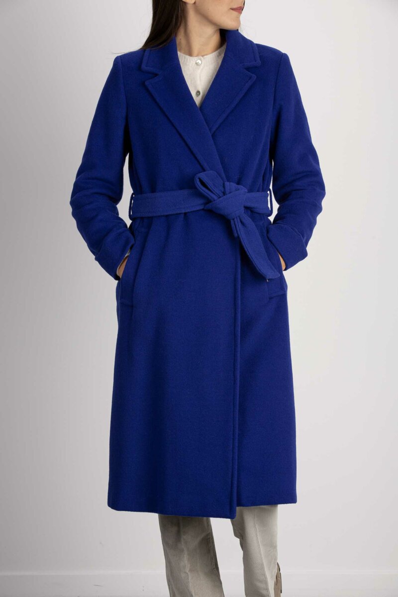 EMME MARELLA-CAPPOTTO VELOUR-EMPERIM BLUETTE