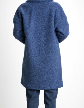 EMME MARELLA-CAPPOTTO IN JERSEY BOUCLE'-EMRITIRO BLUETTE