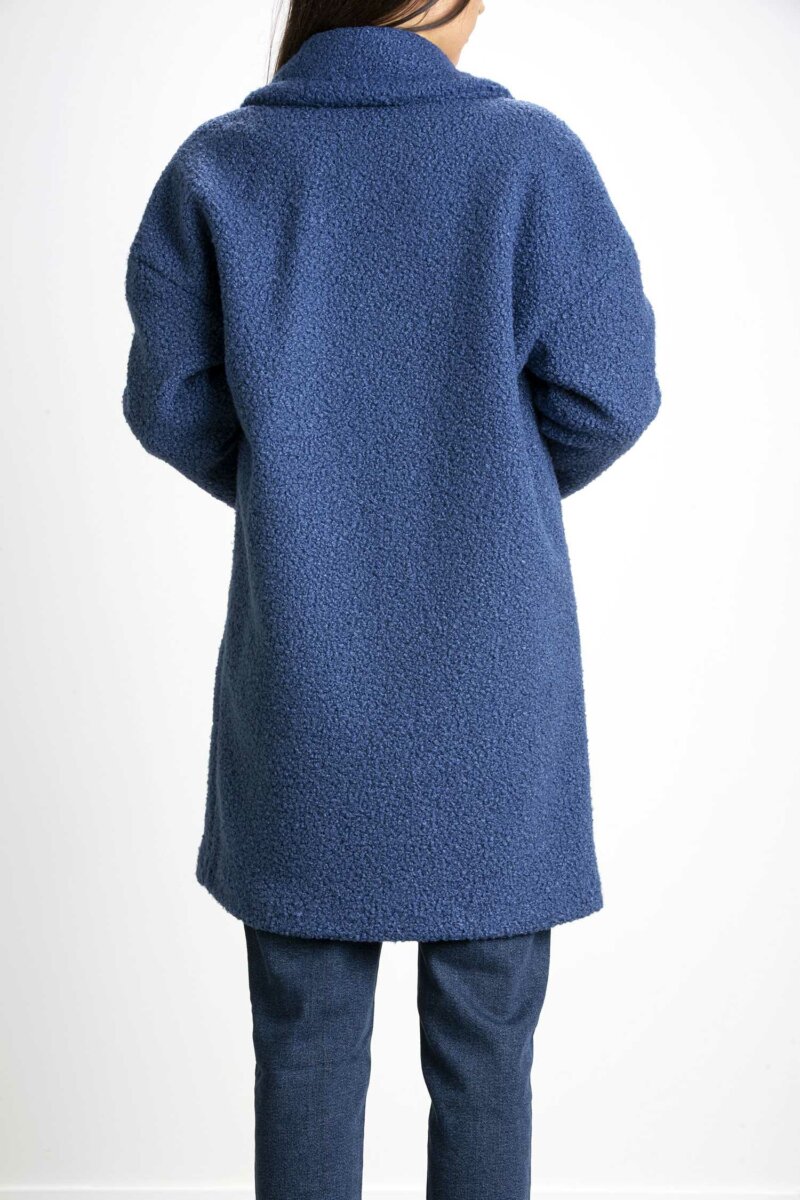 EMME MARELLA-CAPPOTTO IN JERSEY BOUCLE'-EMRITIRO BLUETTE