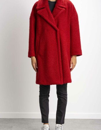 EMME MARELLA-CAPPOTTO IN JERSEY BOUCLE'-EMRITIRO MATTONE