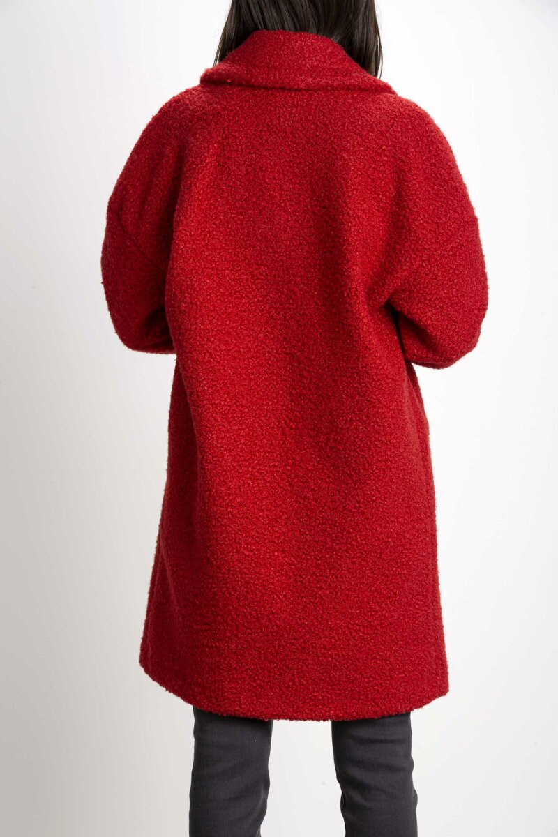 EMME MARELLA-CAPPOTTO IN JERSEY BOUCLE'-EMRITIRO MATTONE