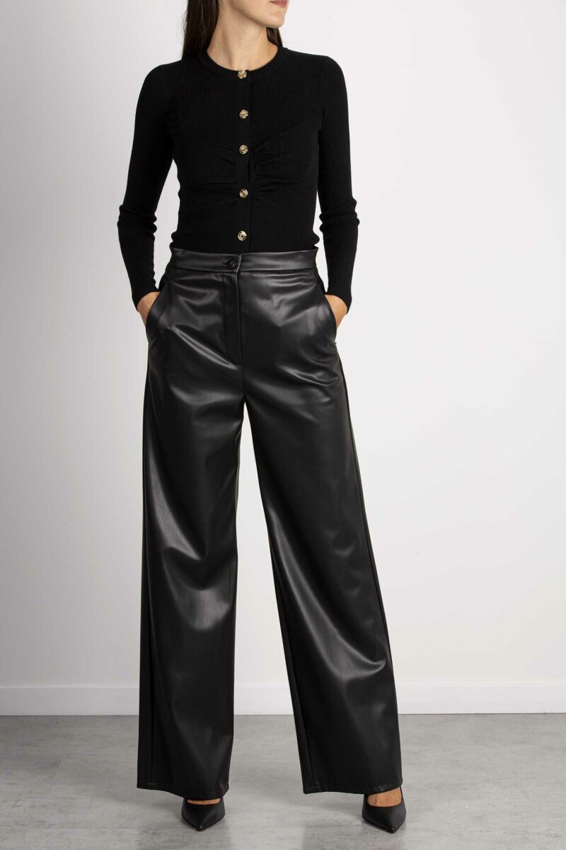 EMME MARELLA-PANTALONE IN JERSEY-EMSAX NERO