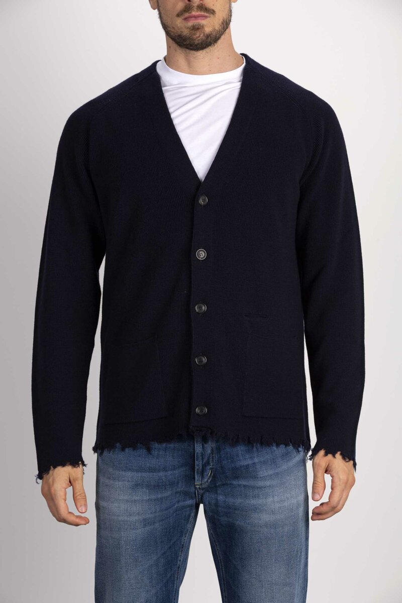 MAURO GRIFONI-GIACCA IN MAGLIA-GRI110012120 NAVY